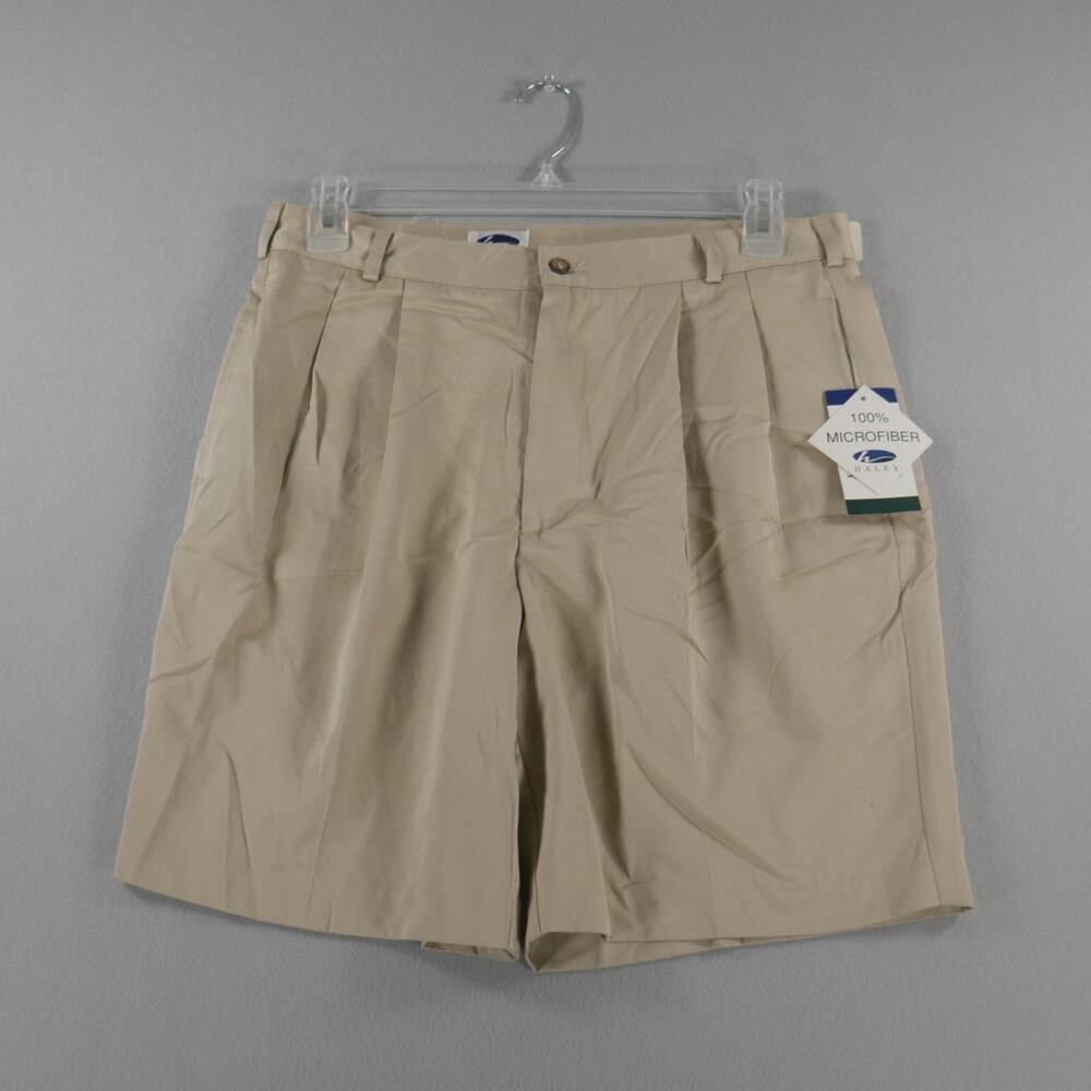 Vintage 90s NWT Haley 100% Microfiber Pleated Shorts Mens Size 34 Made In USA